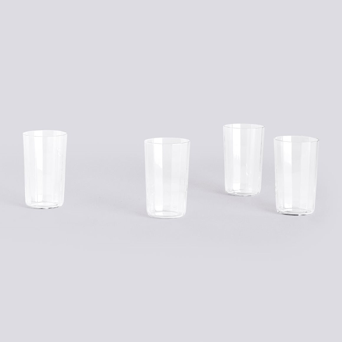 Angle Glass - Set of 4 - Medium H10 - Clear