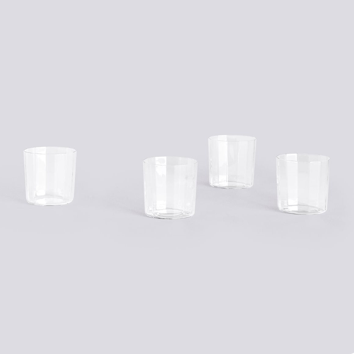 ANGLE GLASS- SET OF 4 - WIDE H7,5 - CLEAR