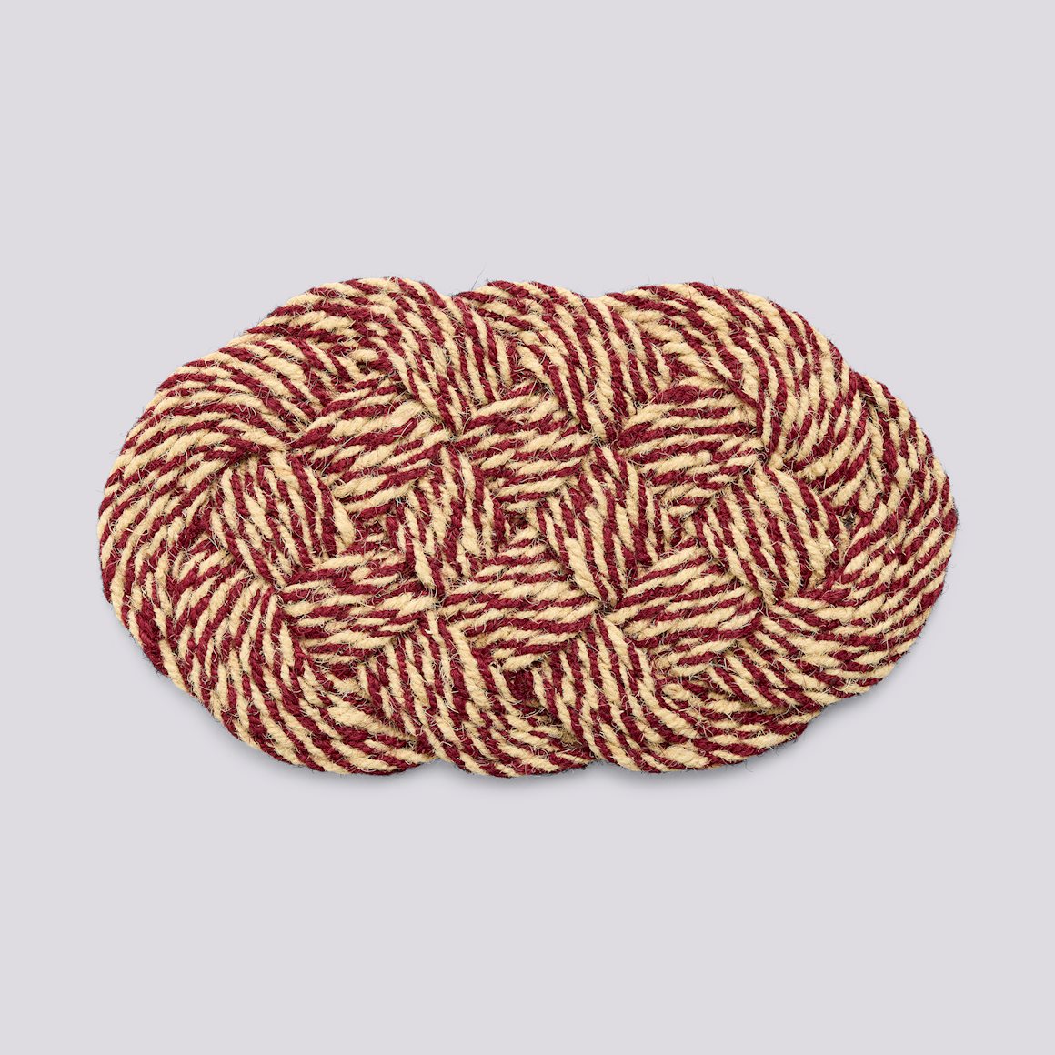 COCO DOOR MAT - SWIRL - BORDEAUX & OFF-WHITE