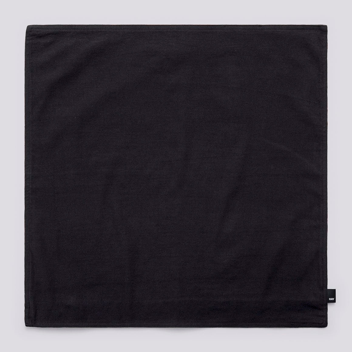 LINEN CUSHION COVER - 60 X 60 - BLUE / BLACK