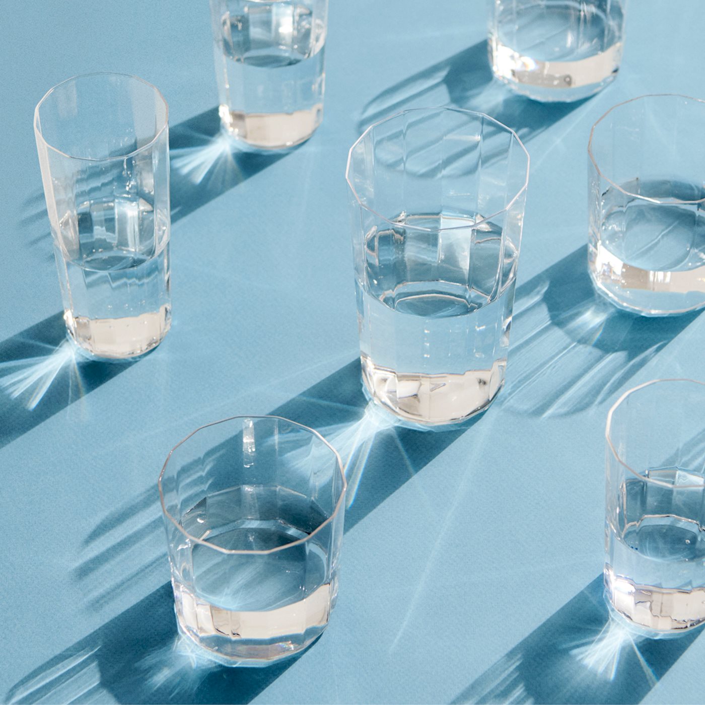 ANGLE GLASS- SET OF 4 - WIDE H7,5 - CLEAR