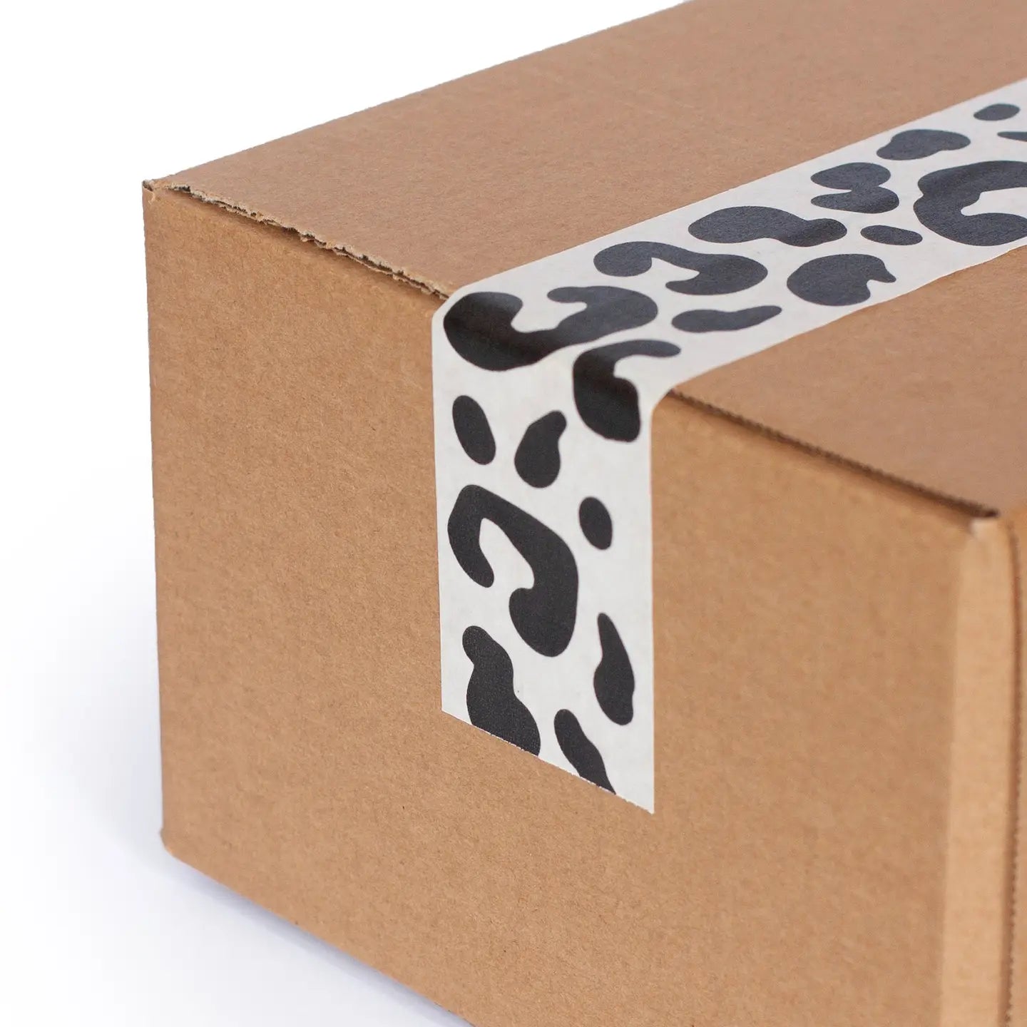 White Packing Tape - Leopard Print