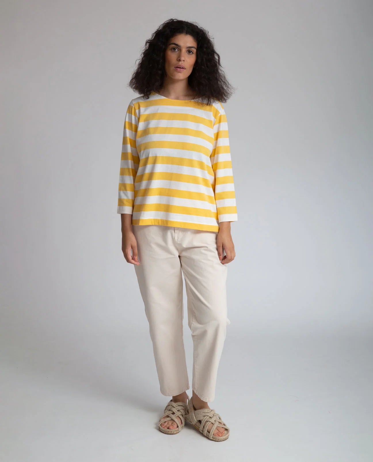 Tessa Organic Cotton Canvas Trouser - Ecru