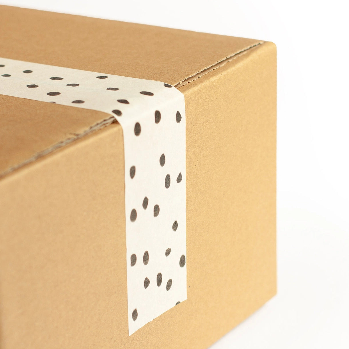 White Packing Tape - Printed Polka Dot