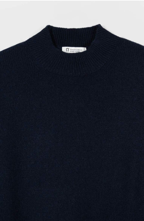 CLEMENTE - Recycled Cashmere Turtleneck Sweater - Blackberry Blue