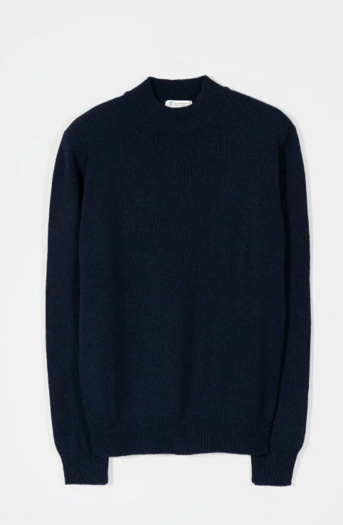 CLEMENTE - Recycled Cashmere Turtleneck Sweater - Blackberry Blue