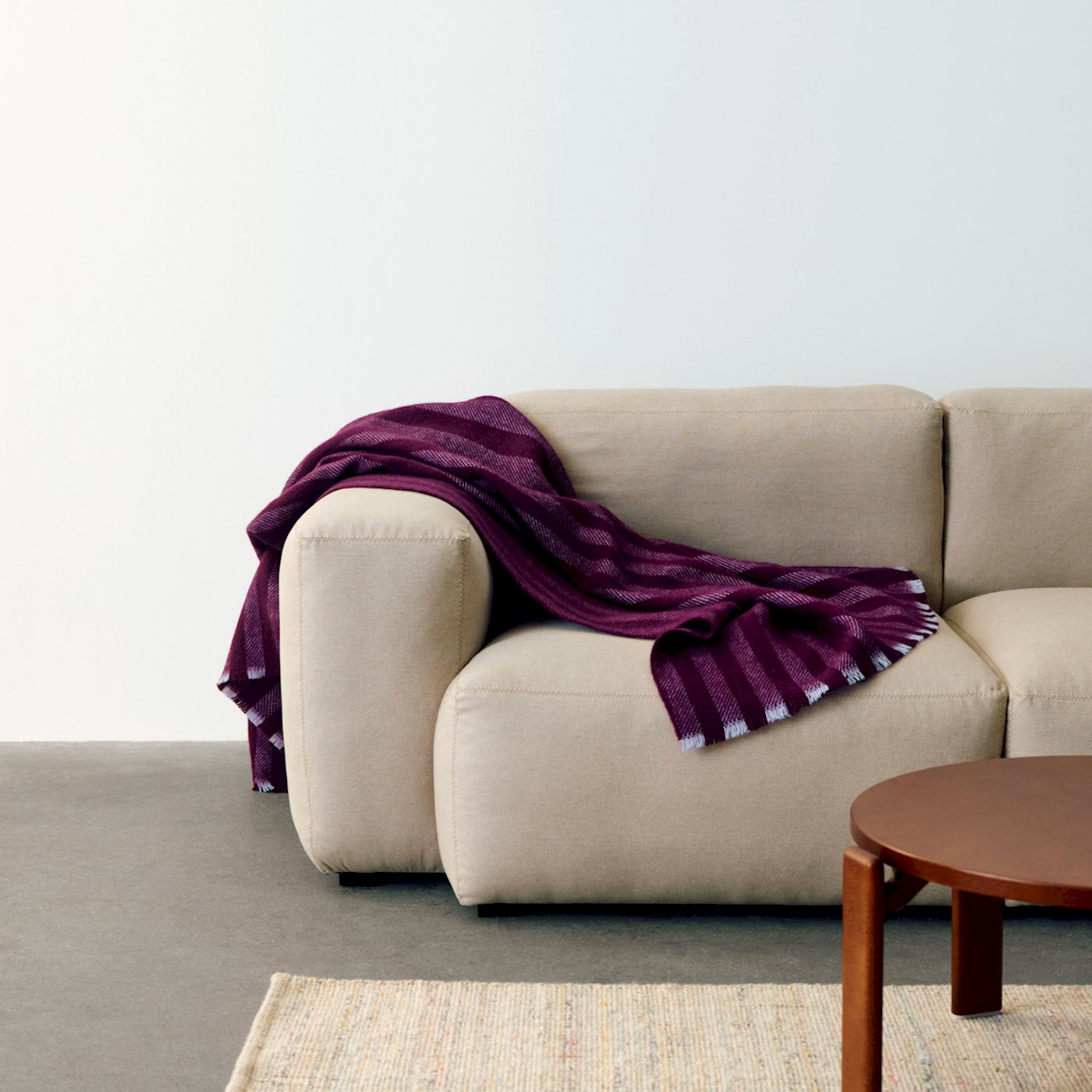 DUO THROW - W130 X L180 - PLUM