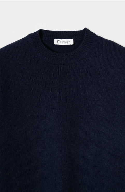 EDDA - Recycled Cashmere Crewneck Sweater - Blackberry Blue