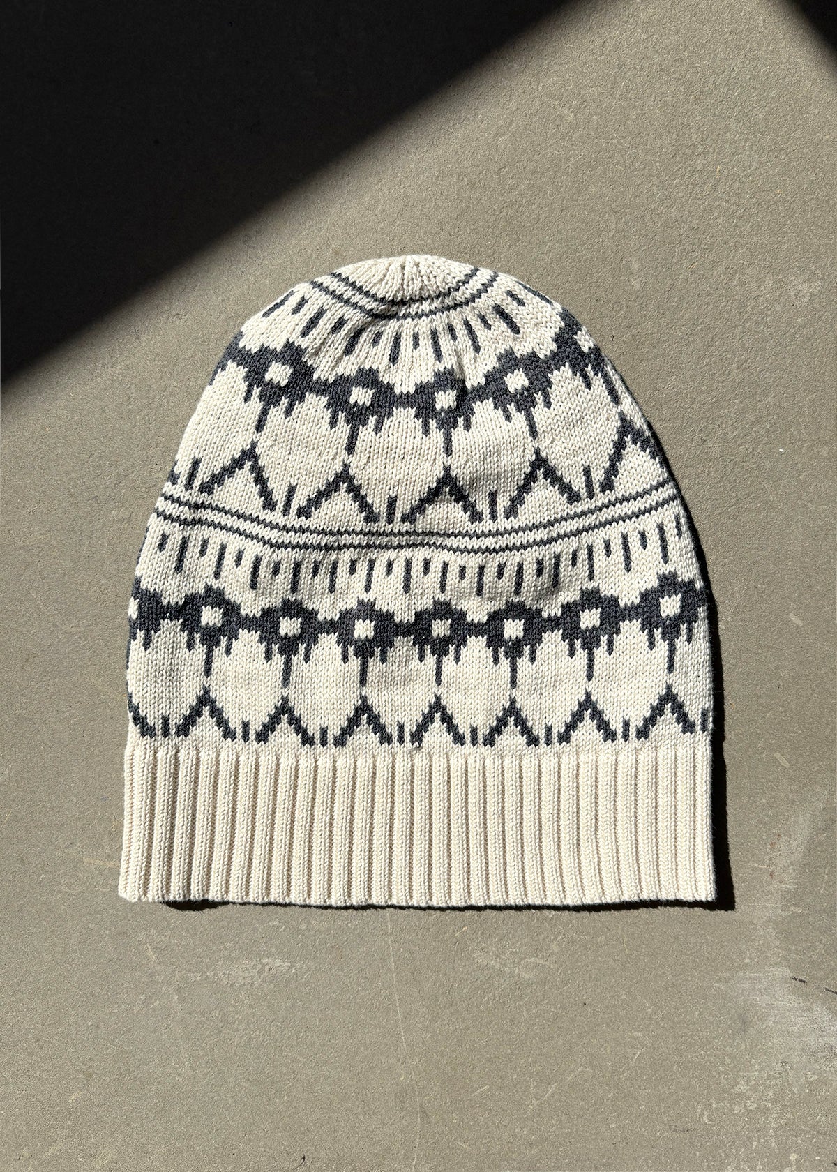 Evie-Sue Organic Cotton Knitted Hat - Ecru Marl