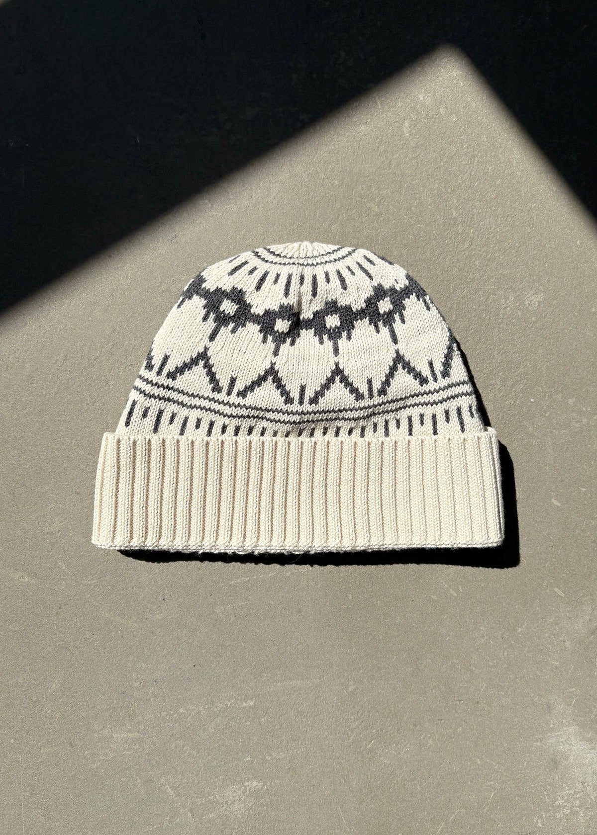 Evie-Sue Organic Cotton Knitted Hat - Ecru Marl