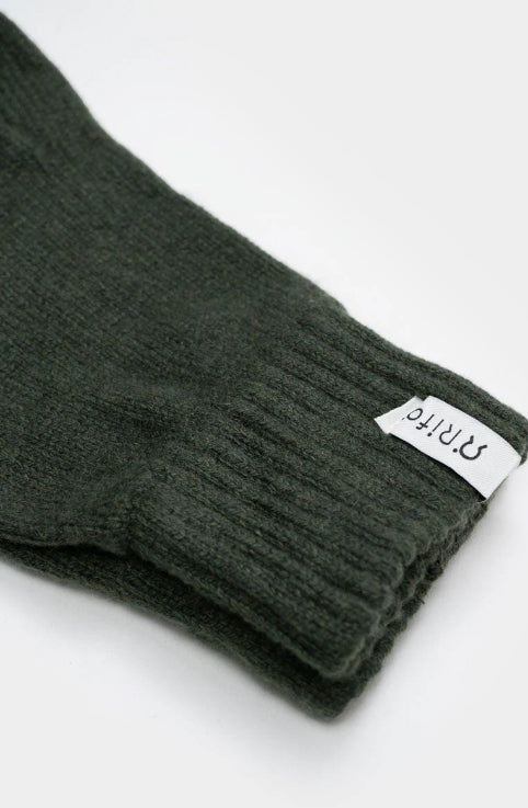 PIER PAOLO - Men's Recycled Cashmere Gloves - Forest Green