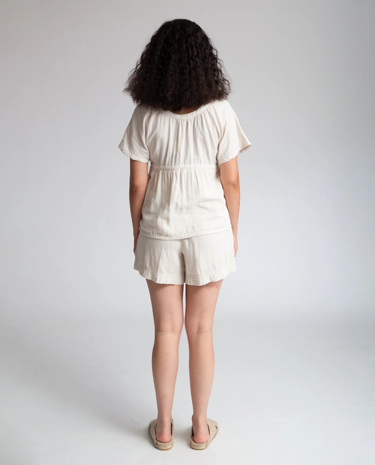 Gilma Organic Cotton Shorts - Bone