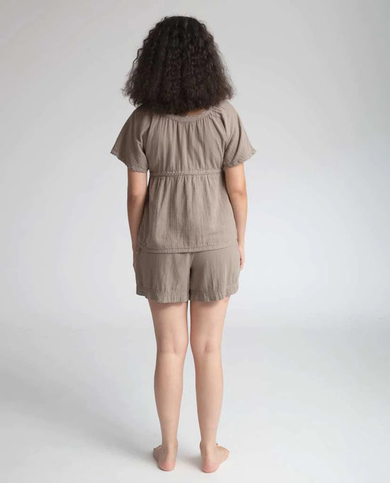 Gilma Organic Cotton Shorts - Olive