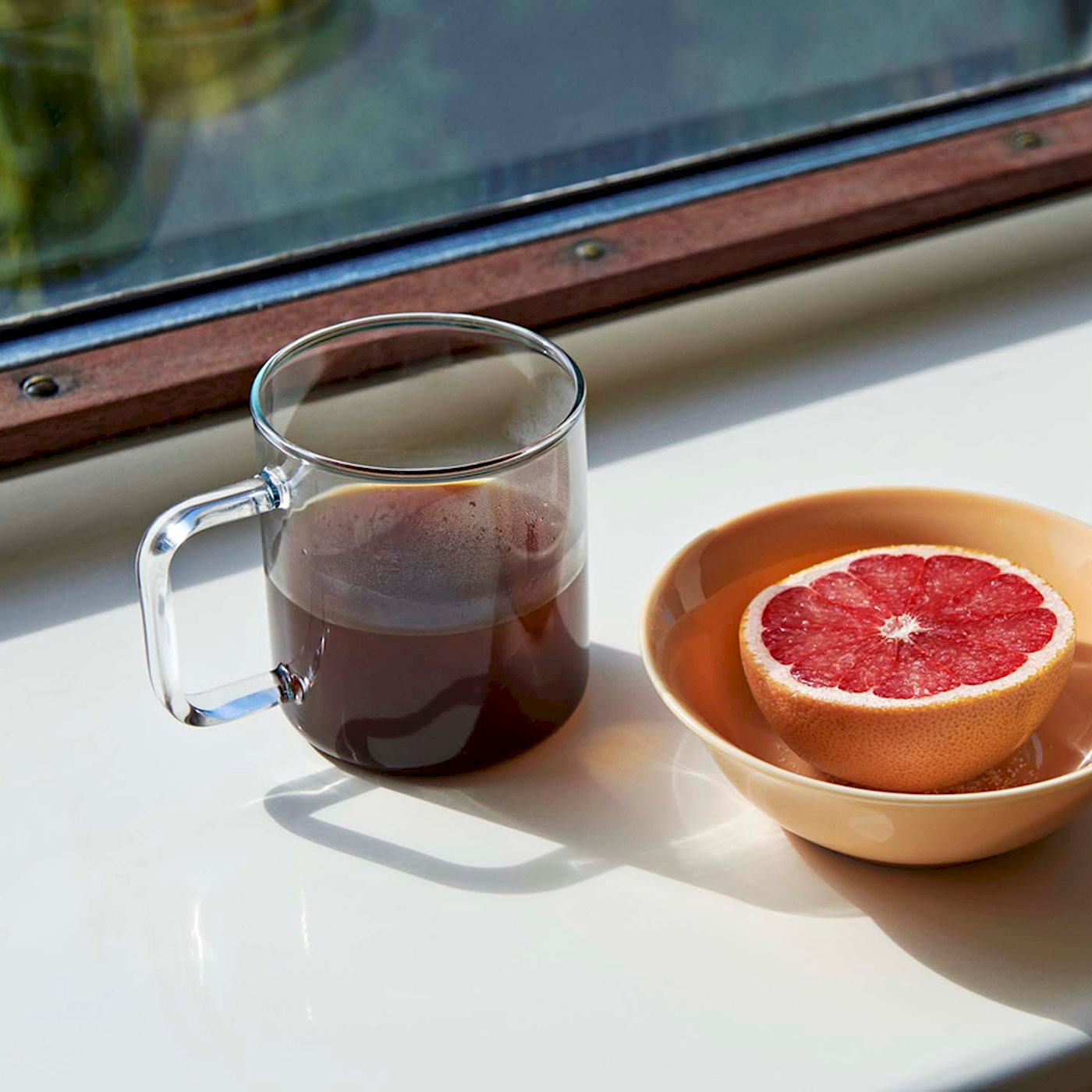 GLASS COFFEE MUG - CLEAR