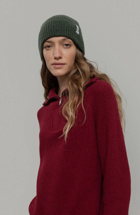 MARCELLO - Recycled Cashmere Hat - Forest Green