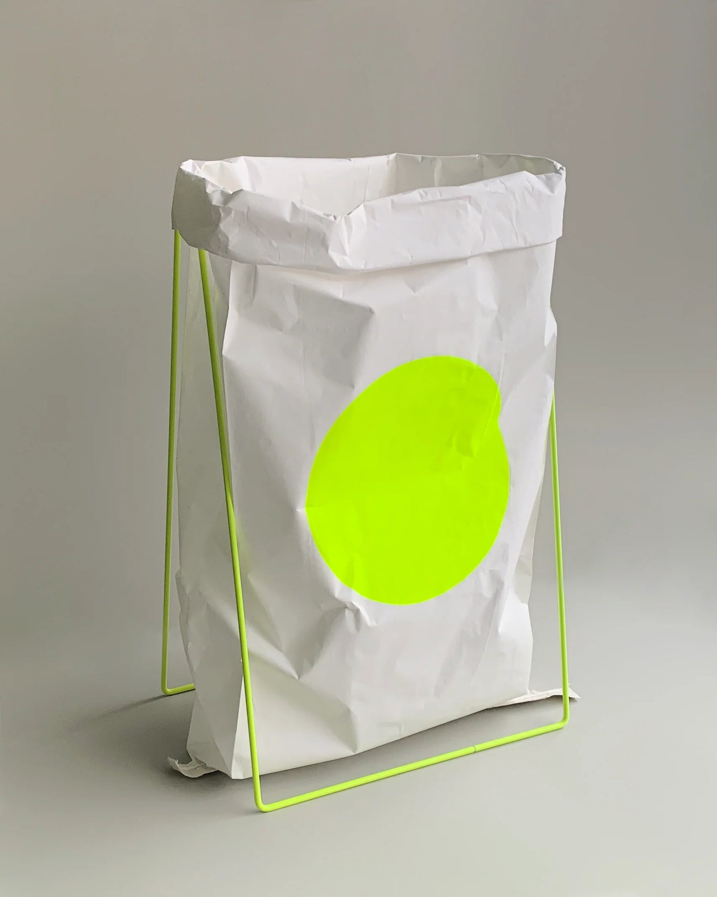 Paper Bag - Neon Yellow Dot