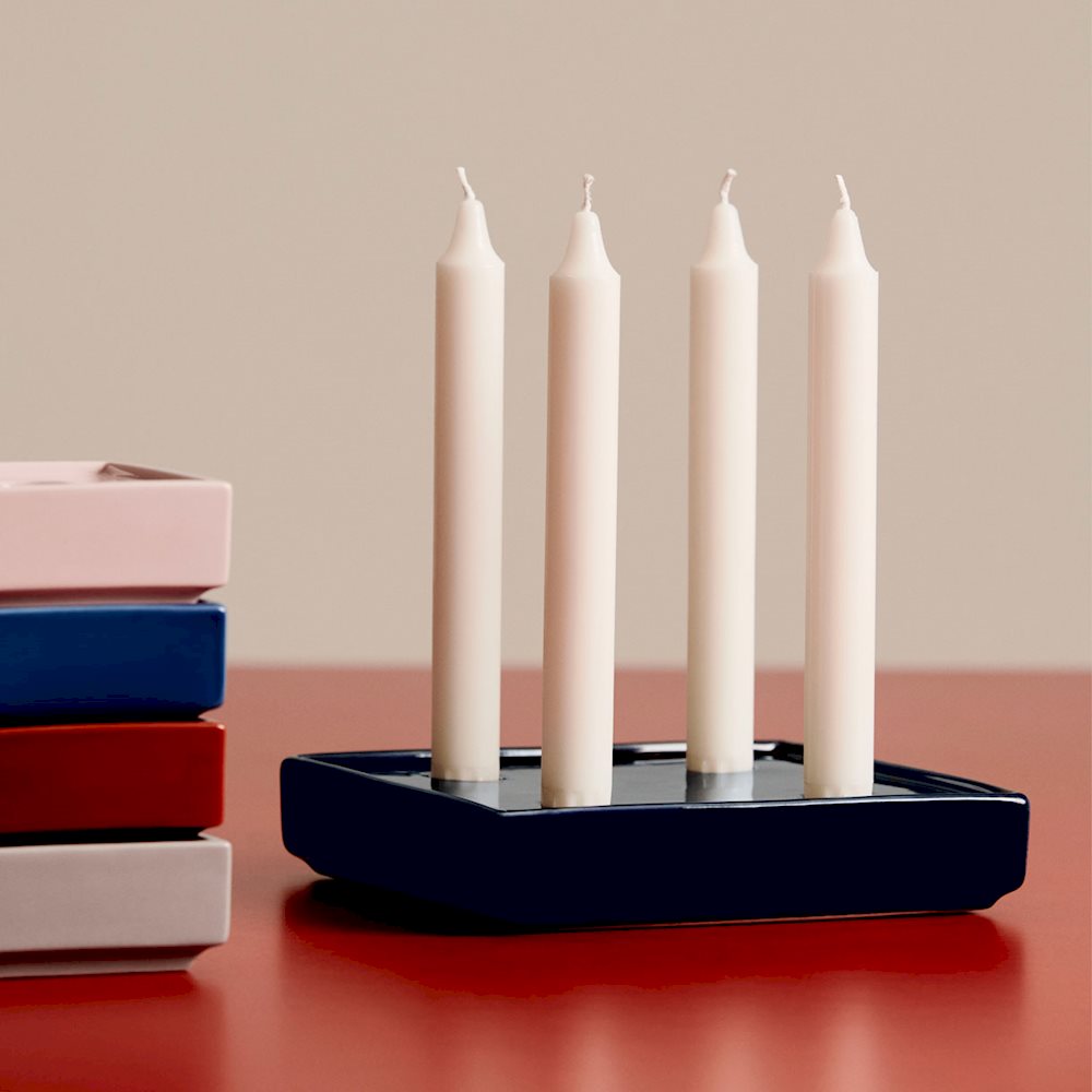 MATTONE CANDLEHOLDER - LARGE - DARK BLUE