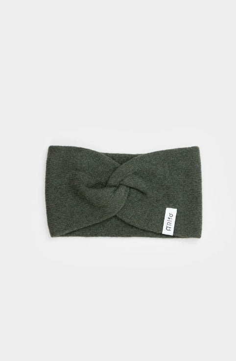 NADIA - Recycled Cashmere Headband - Forest Green