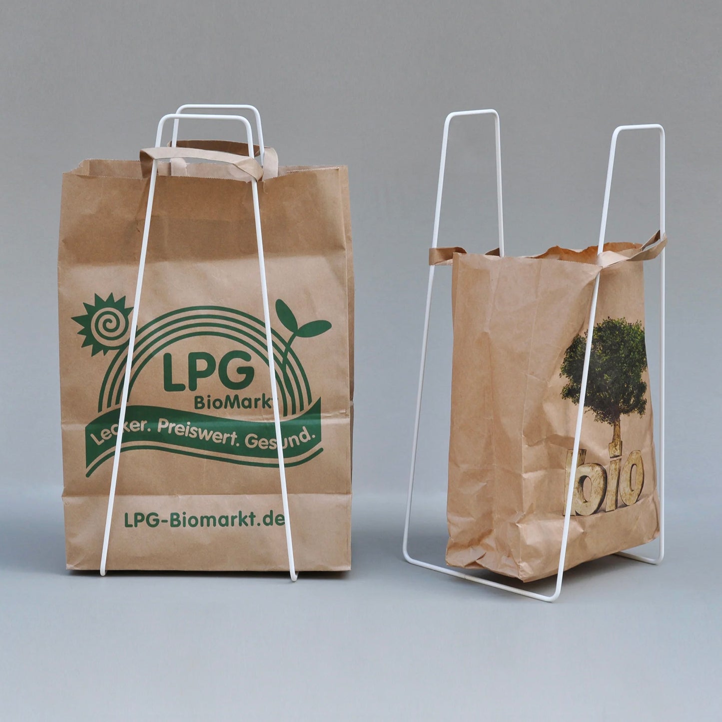 Shopping Bag Holder - White