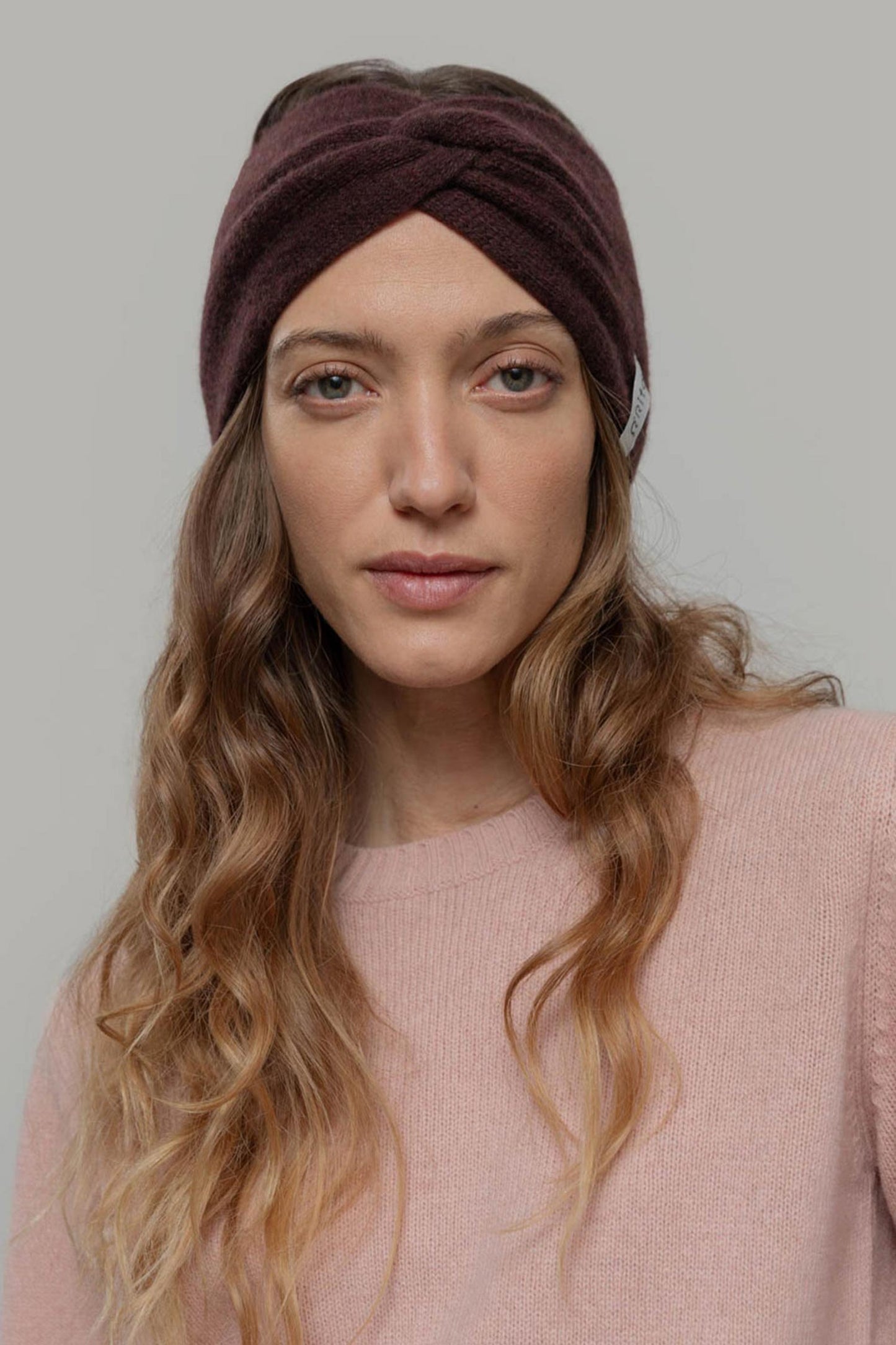 NADIA - Recycled Cashmere Headband - Brown Coffee