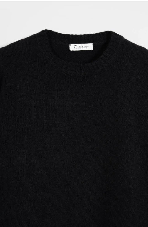 ROMEO - Recycled Cashmere Crewneck Sweater - Black Slate