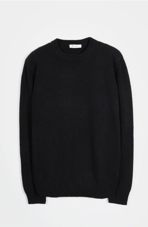 ROMEO - Recycled Cashmere Crewneck Sweater - Black Slate