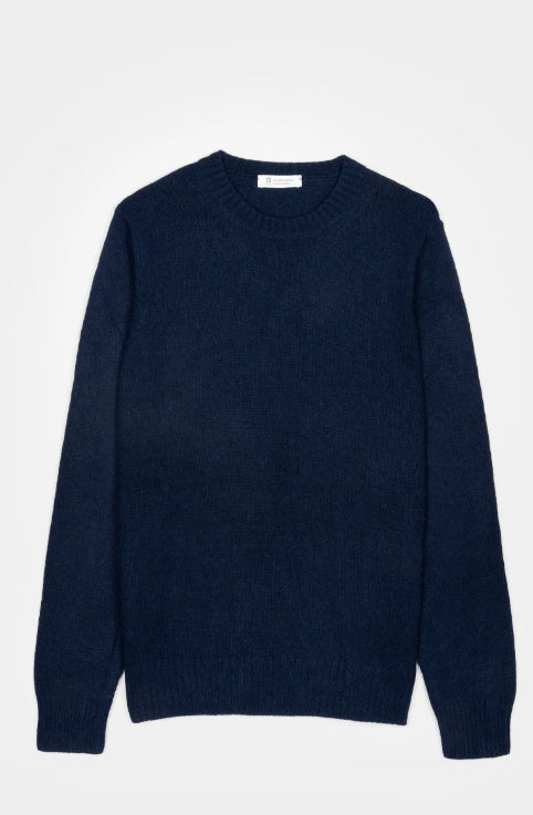 ROMEO - Recycled Cashmere Crewneck Sweater - Blackberry Blue
