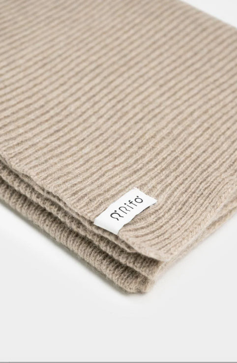 FEDERICO - Recycled Cashmere Scarf - Beige Sand