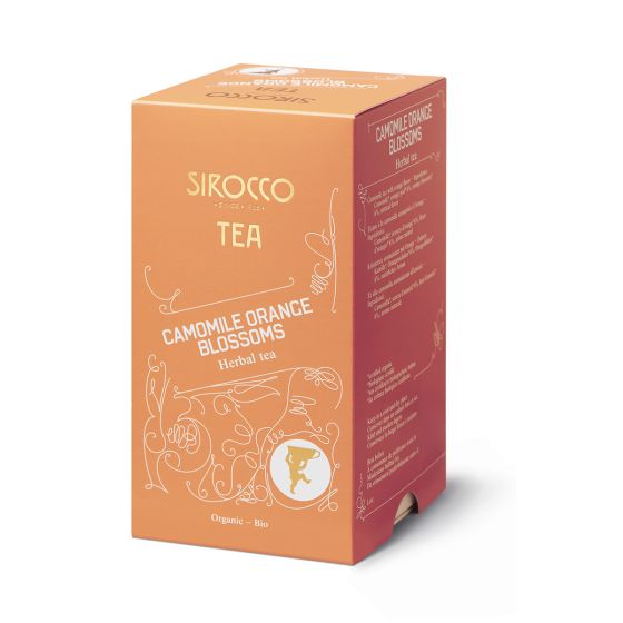 CAMOMILE ORANGE BLOSSOMS - 20 Sachets of Organic Camomile Tea with Orange