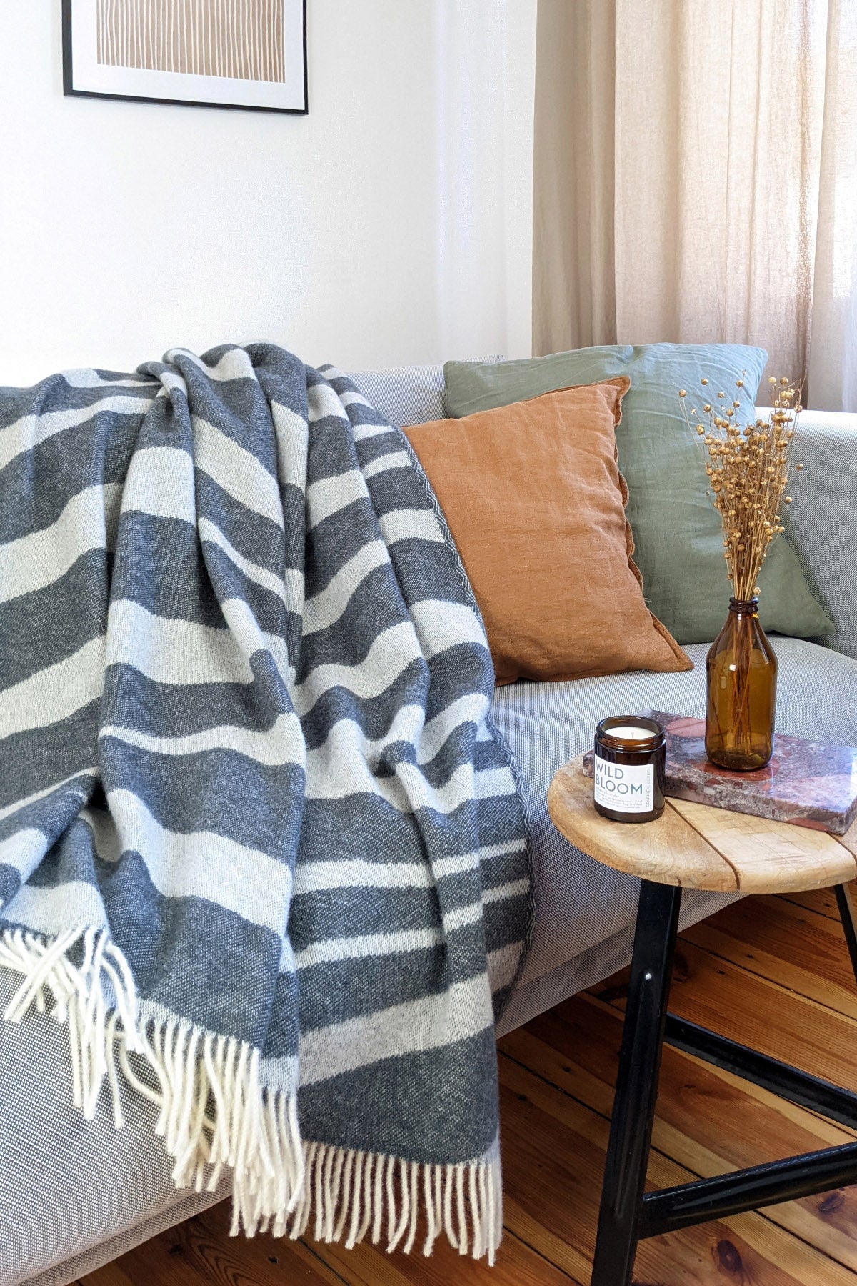 Wool Blanket - Bold Dark Granite