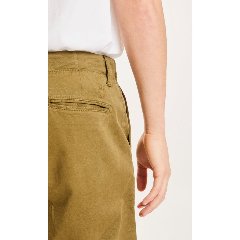 CHUCK regular stretched chino pant - GOTS/Vegan - burned olive