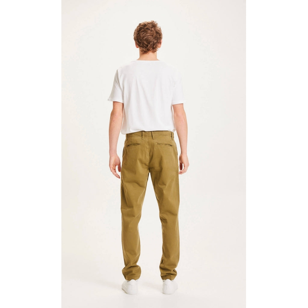 CHUCK regular stretched chino pant - GOTS/Vegan - burned olive