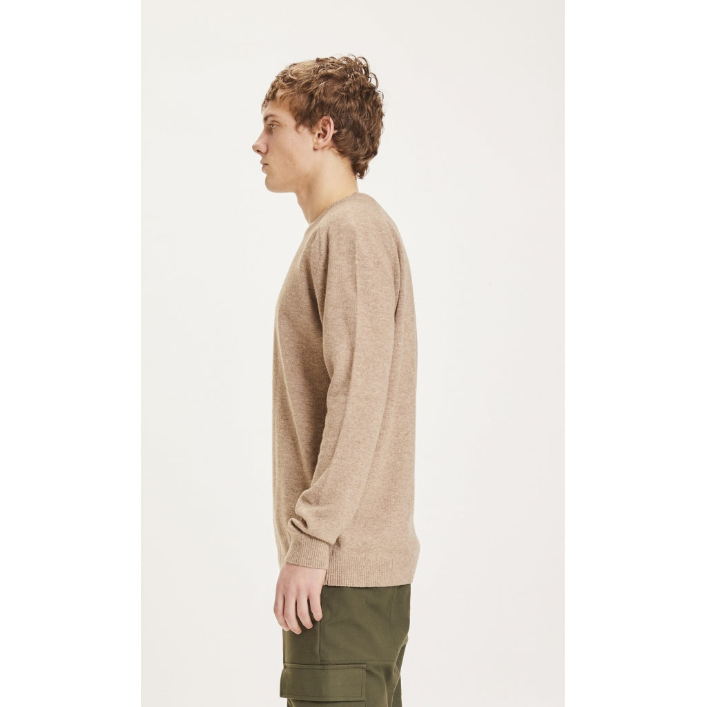 FIELD o-neck knit - GOTS - kelp