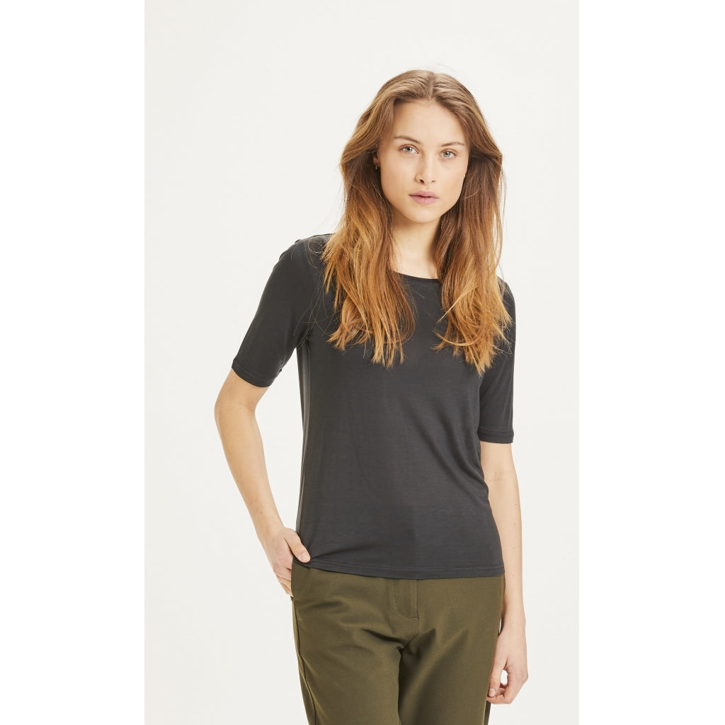 VIOLET Tencel™ tee - Vegan - black jet