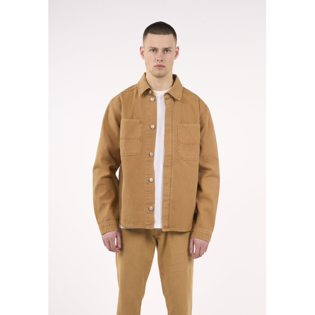 Canvas Fabric Dyed Overshirt - GOTS/Vegan - Brown Sugar