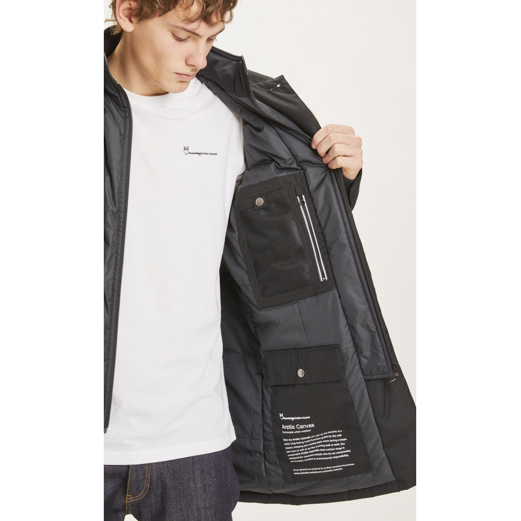 ARCTIC CANVAS™ jacket with buttons - GRS/Vegan - black jet