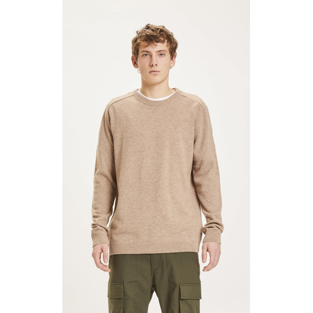 FIELD o-neck knit - GOTS - kelp