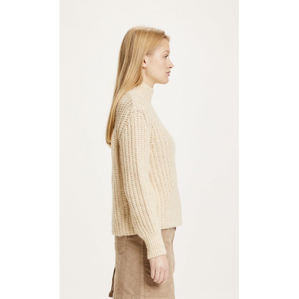 MYRTHE Alpaca High Neck Knit - OCS - winter white