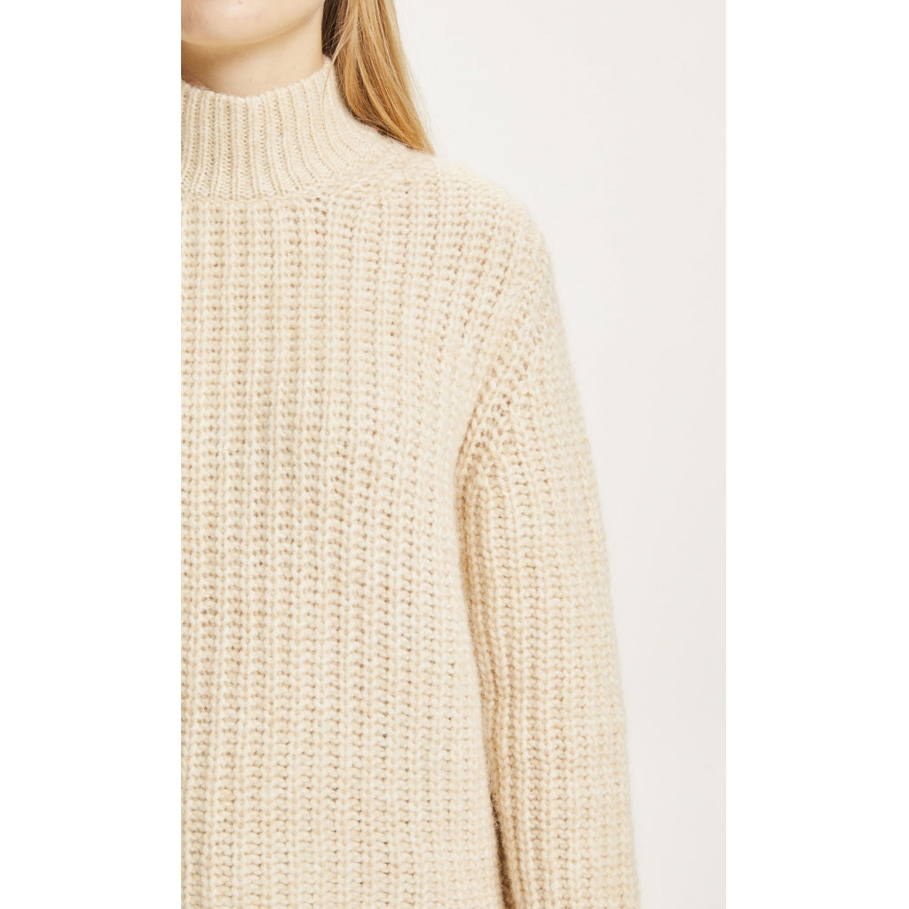 MYRTHE Alpaca High Neck Knit - OCS - winter white