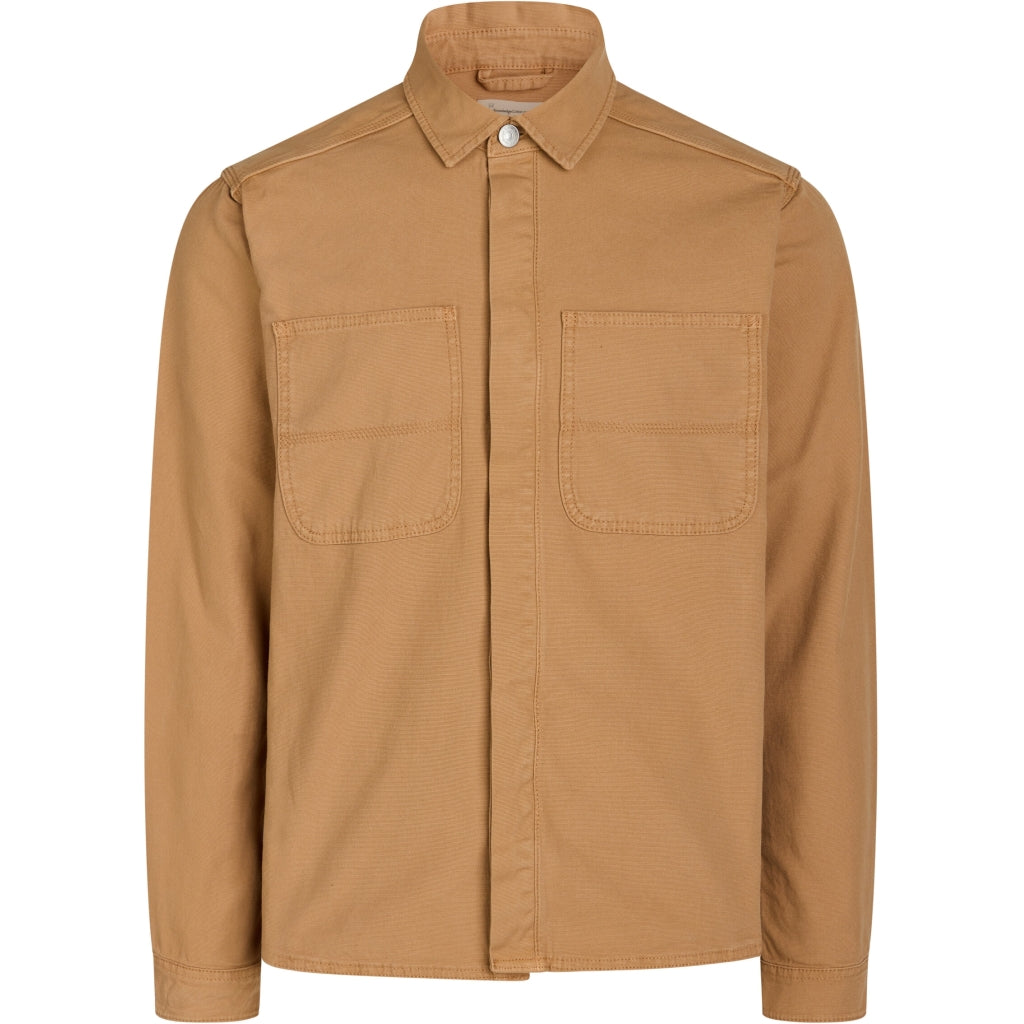 Canvas Fabric Dyed Overshirt - GOTS/Vegan - Brown Sugar