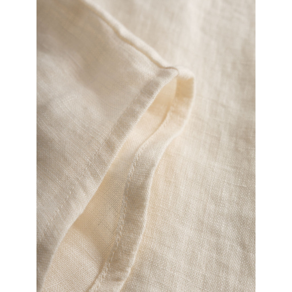 ASTER Fold Up Short Sleeve Linen Shirt - GOTS/Vegan - Butter Cream