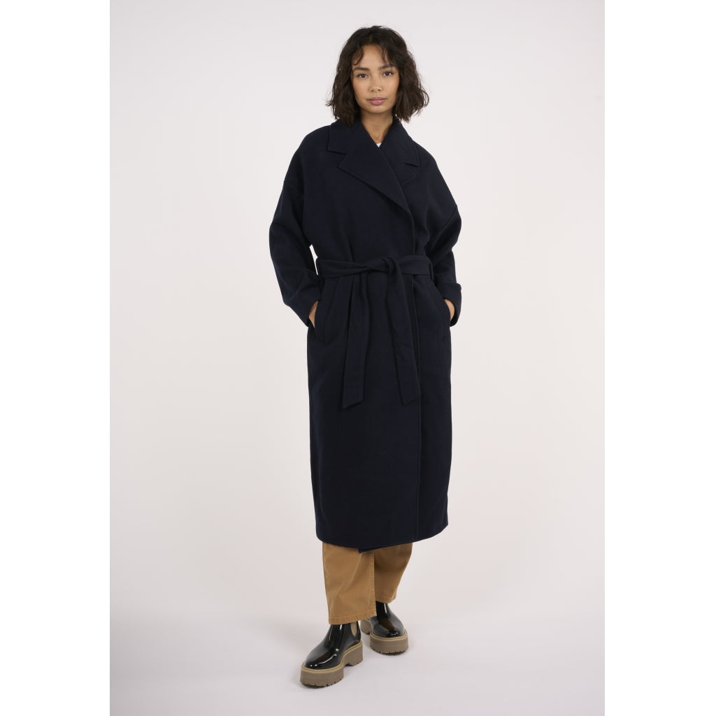 Wool Lapel Coat - GRS - Total Eclipse