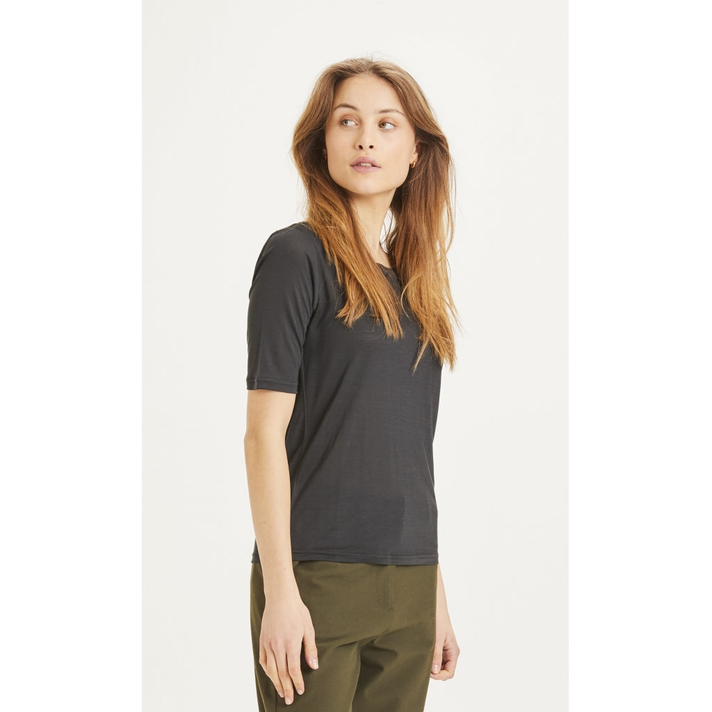 VIOLET Tencel™ tee - Vegan - black jet