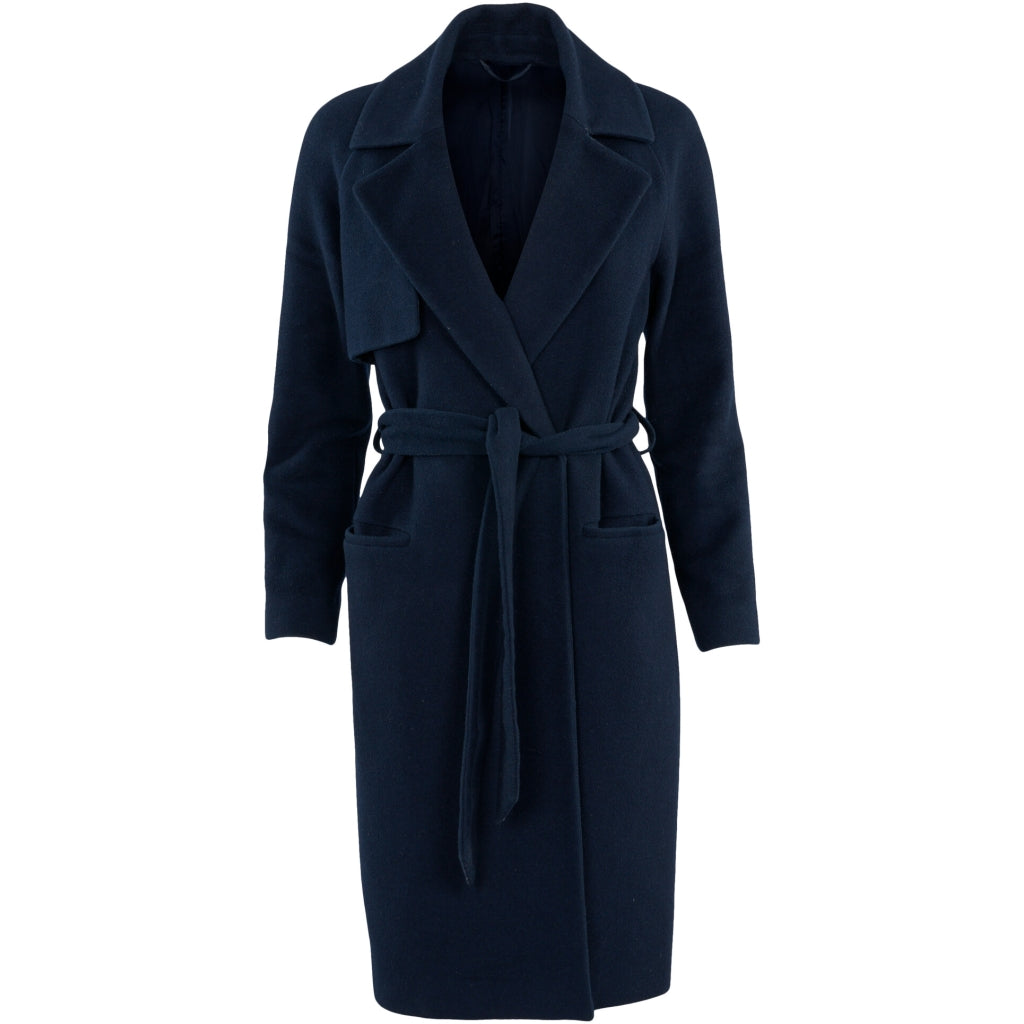 Wool Lapel Coat - GRS - Total Eclipse