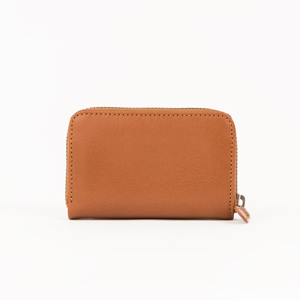Mini Zip Around Wallet  - Caramel