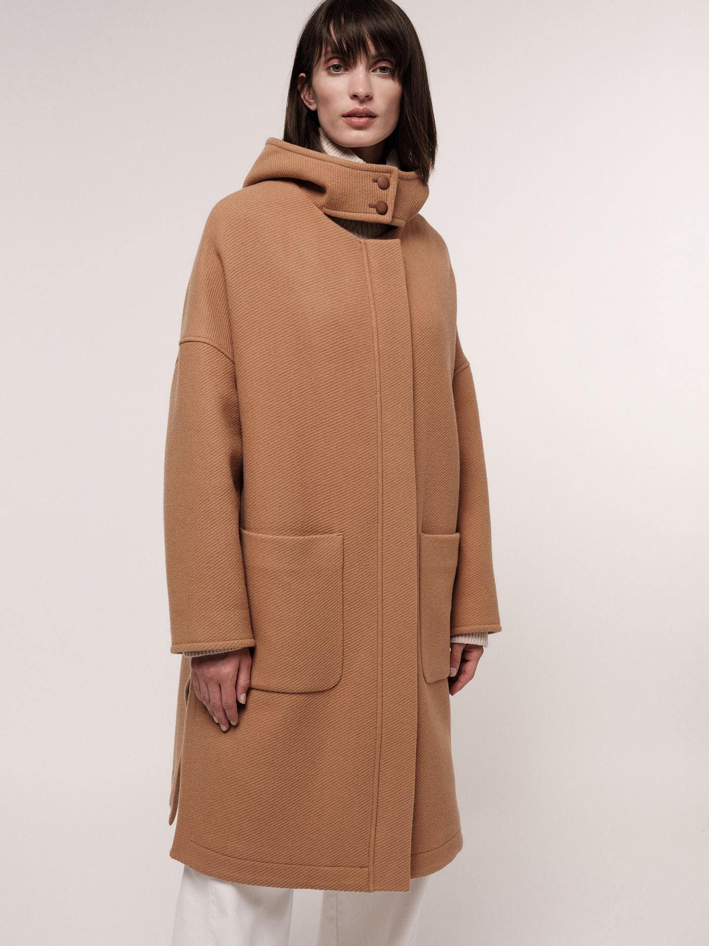 CAPE COAT - cappucino