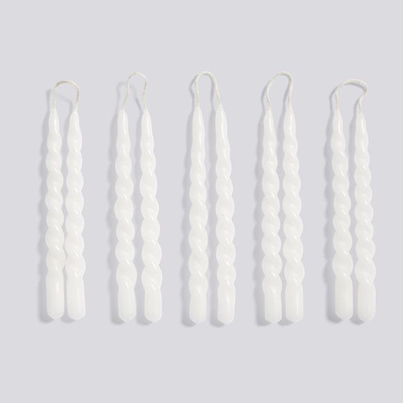 MINI SWIRL CANDLES - white