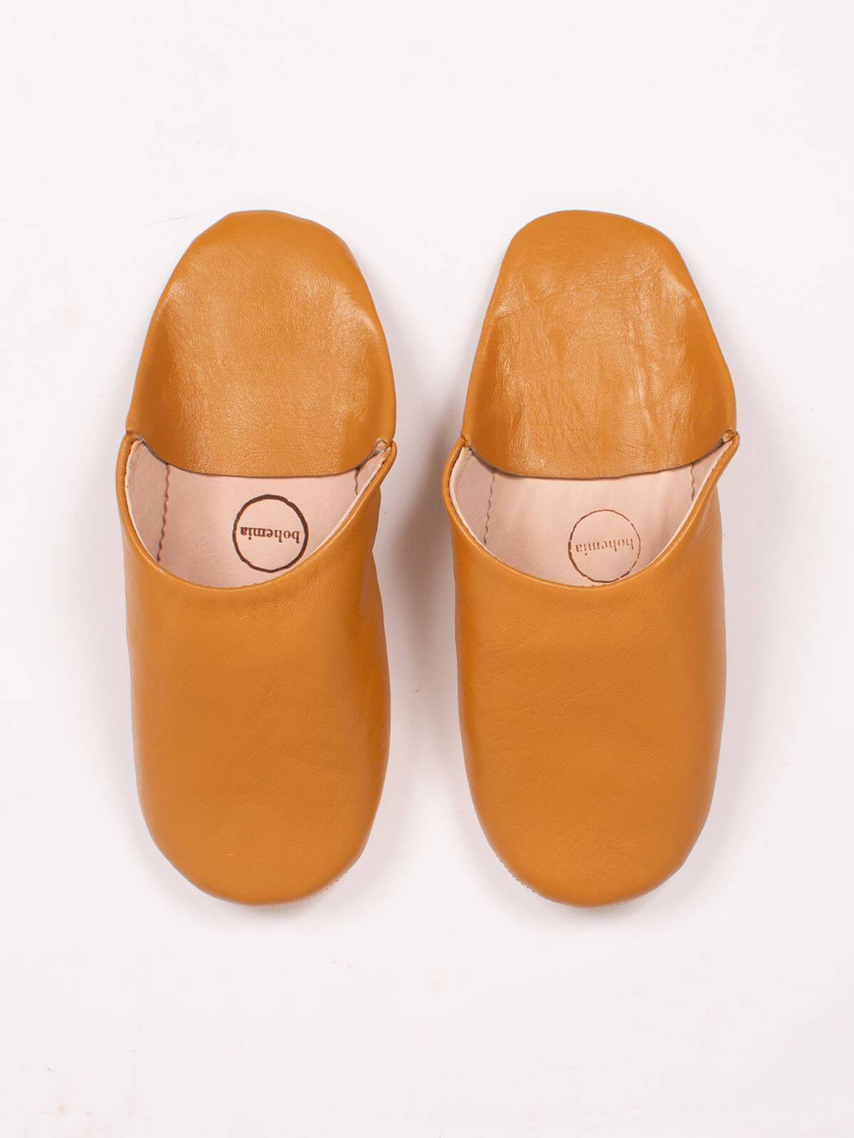 MOROCCAN MENS BABOUCHE SLIPPERS - OCHRE