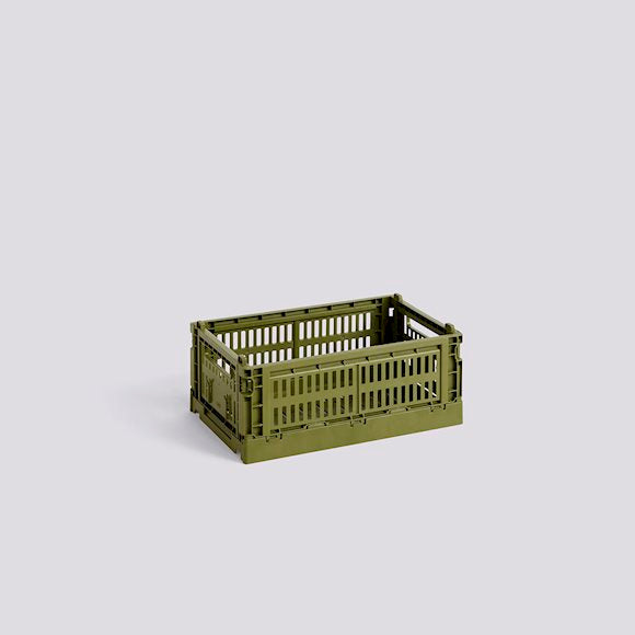 HAY COLOUR CRATE - SMALL - OLIVE