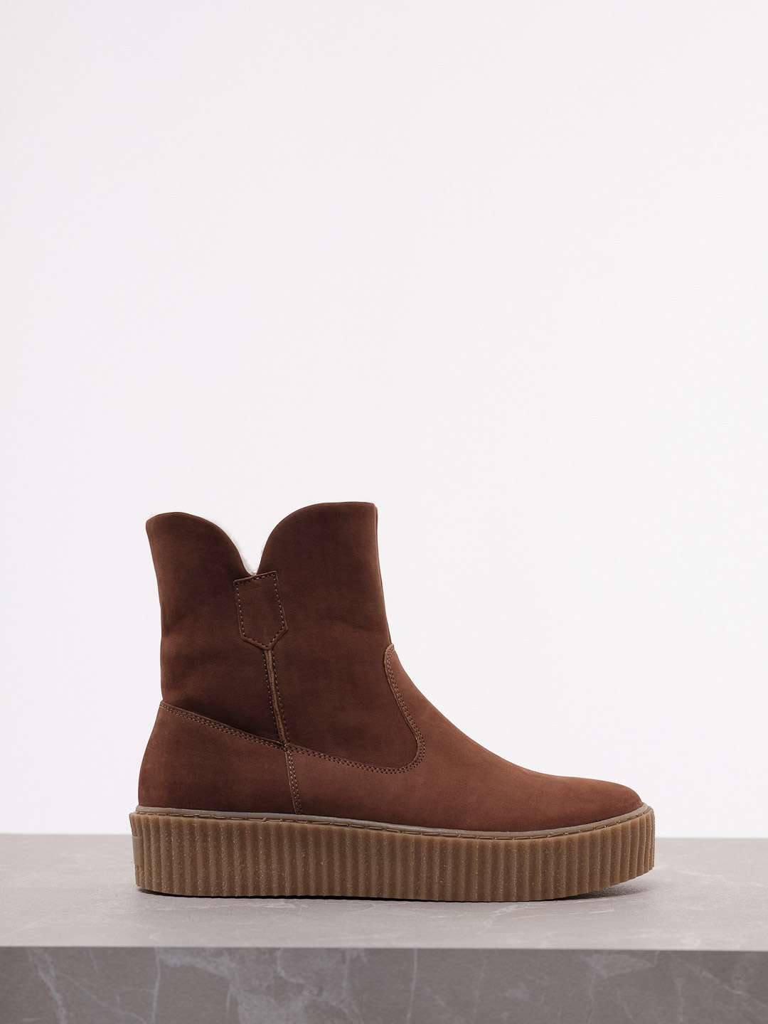 LINED BOOTS - Hazelnut